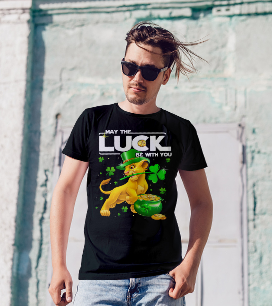 May The Luck Be With You Simba St Patrick's Day T-Shirt