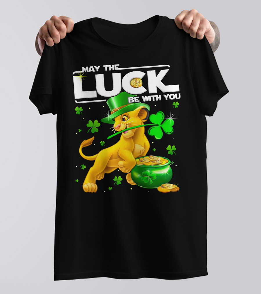 May The Luck Be With You Simba St Patrick's Day T-Shirt