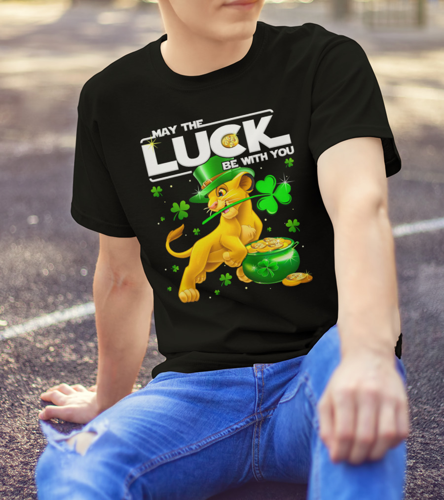 May The Luck Be With You Simba St Patrick's Day T-Shirt
