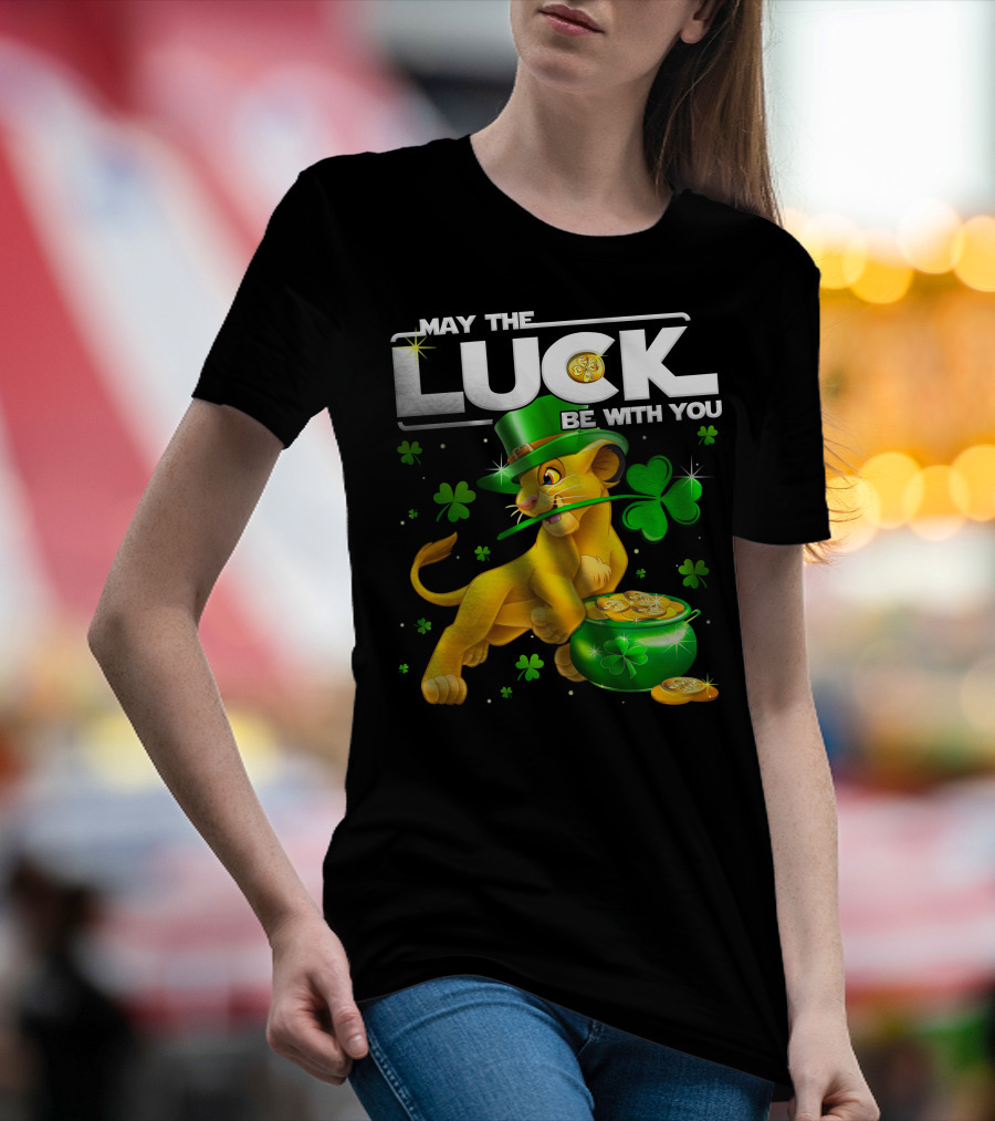 May The Luck Be With You Simba St Patrick's Day T-Shirt