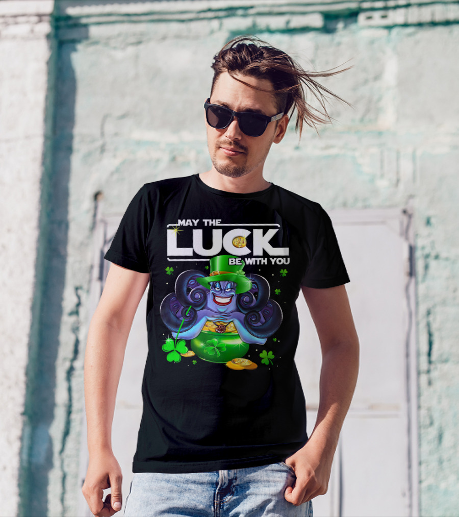 May The Luck Be With You Ursula Clovers And Gold Coins T-Shirt