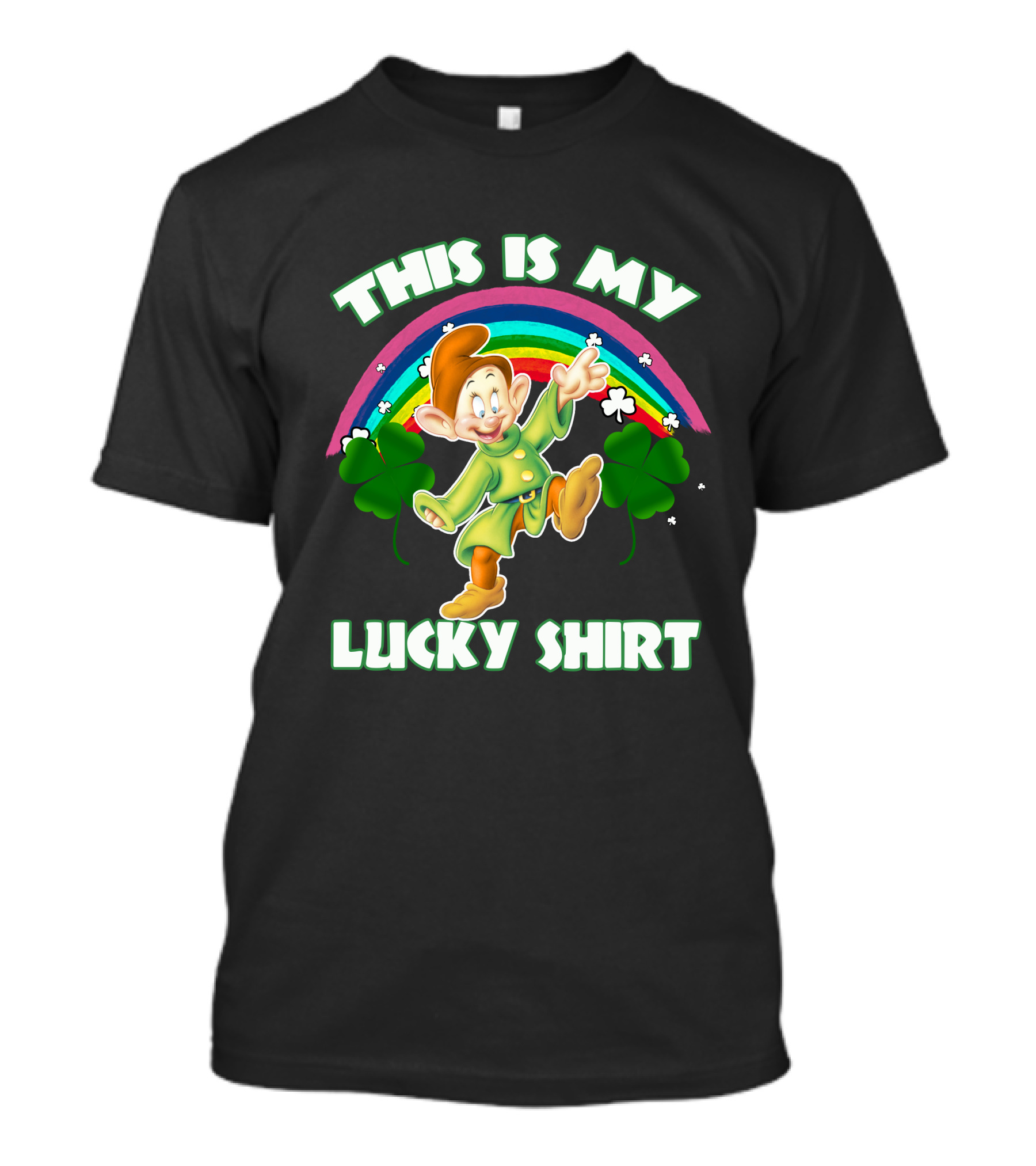 This Is My Lucky Shirt Dopey Rainbow Shamrock T-Shirt