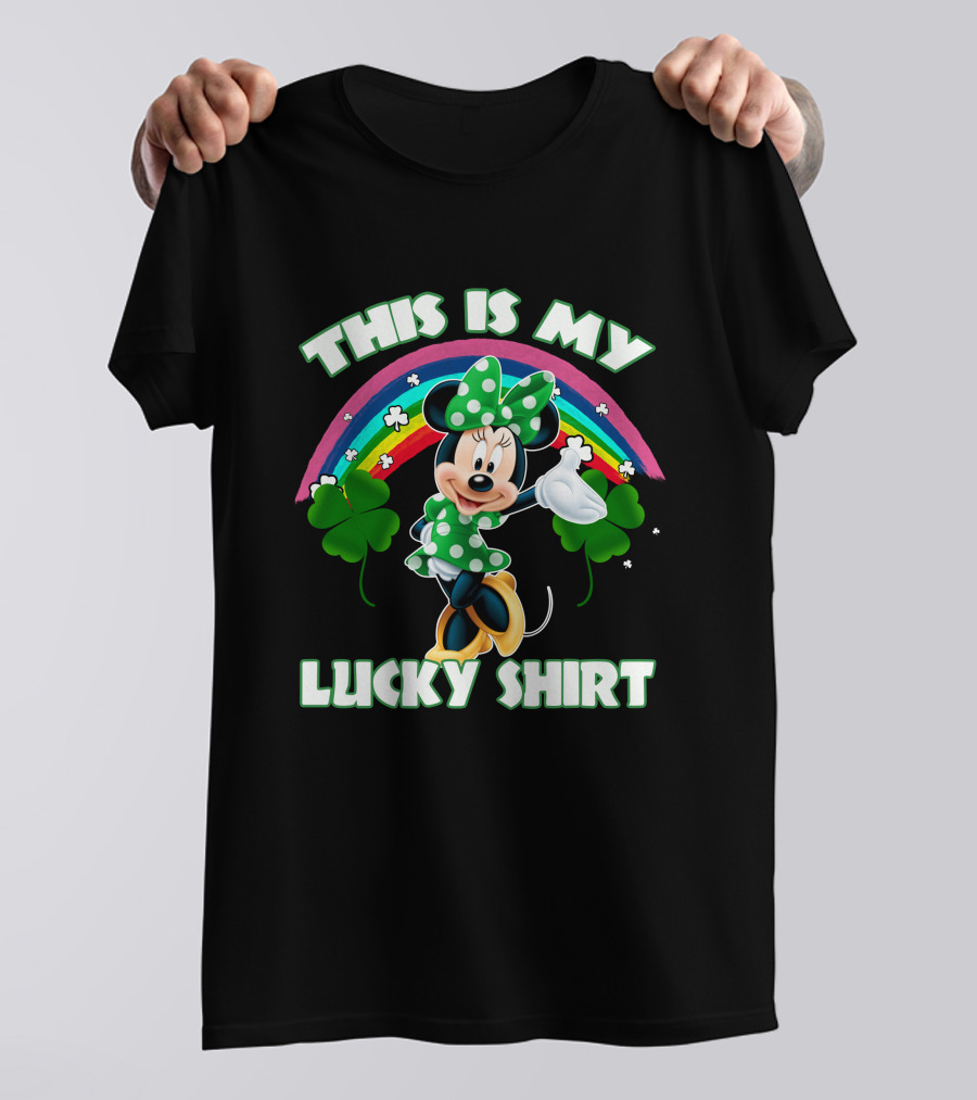 This Is My Lucky Shirt Minnie Rainbow Shamrock T-Shirt