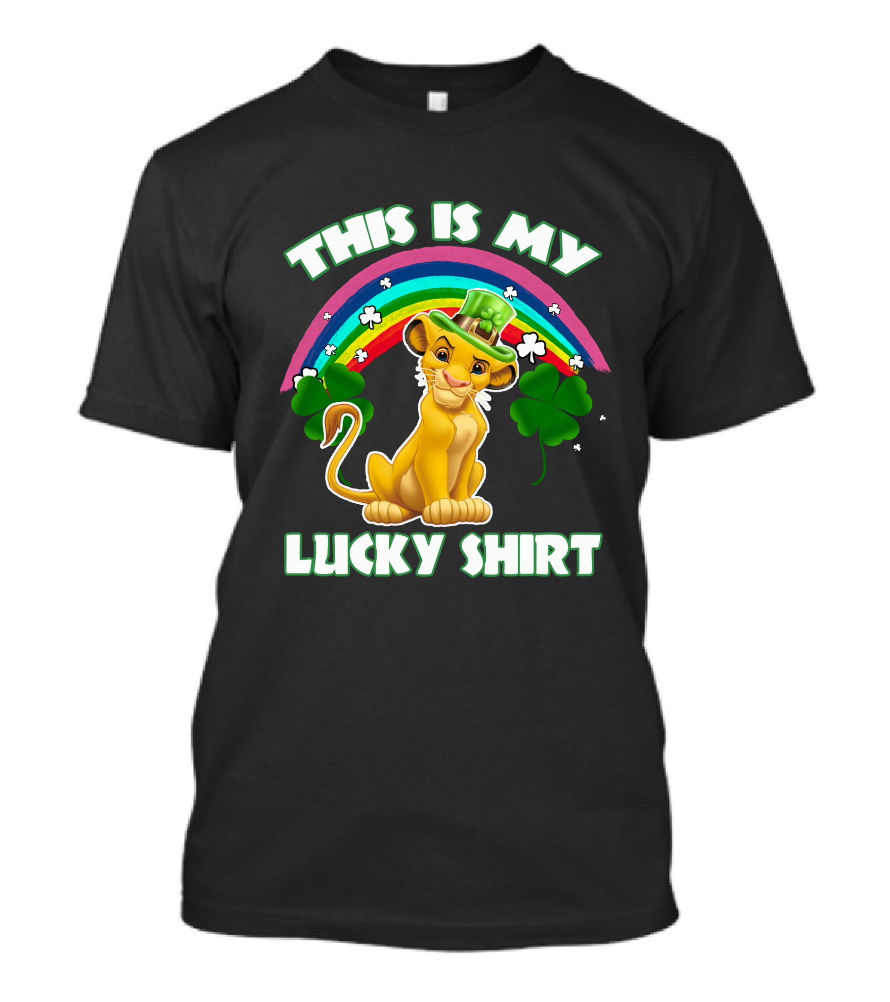 This Is My Lucky Shirt Simba Rainbow Shamrocks T-Shirt