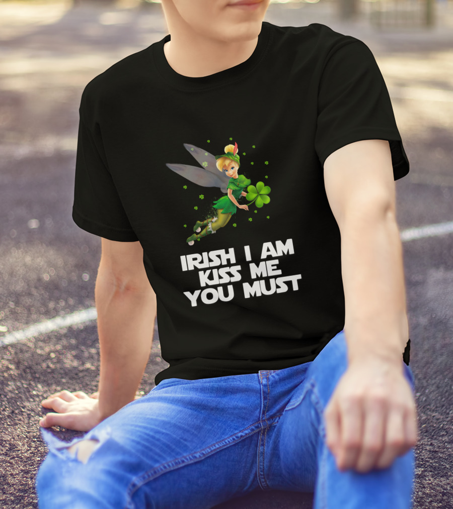 Irish Tinker Bell Kiss Me You Must T-Shirt