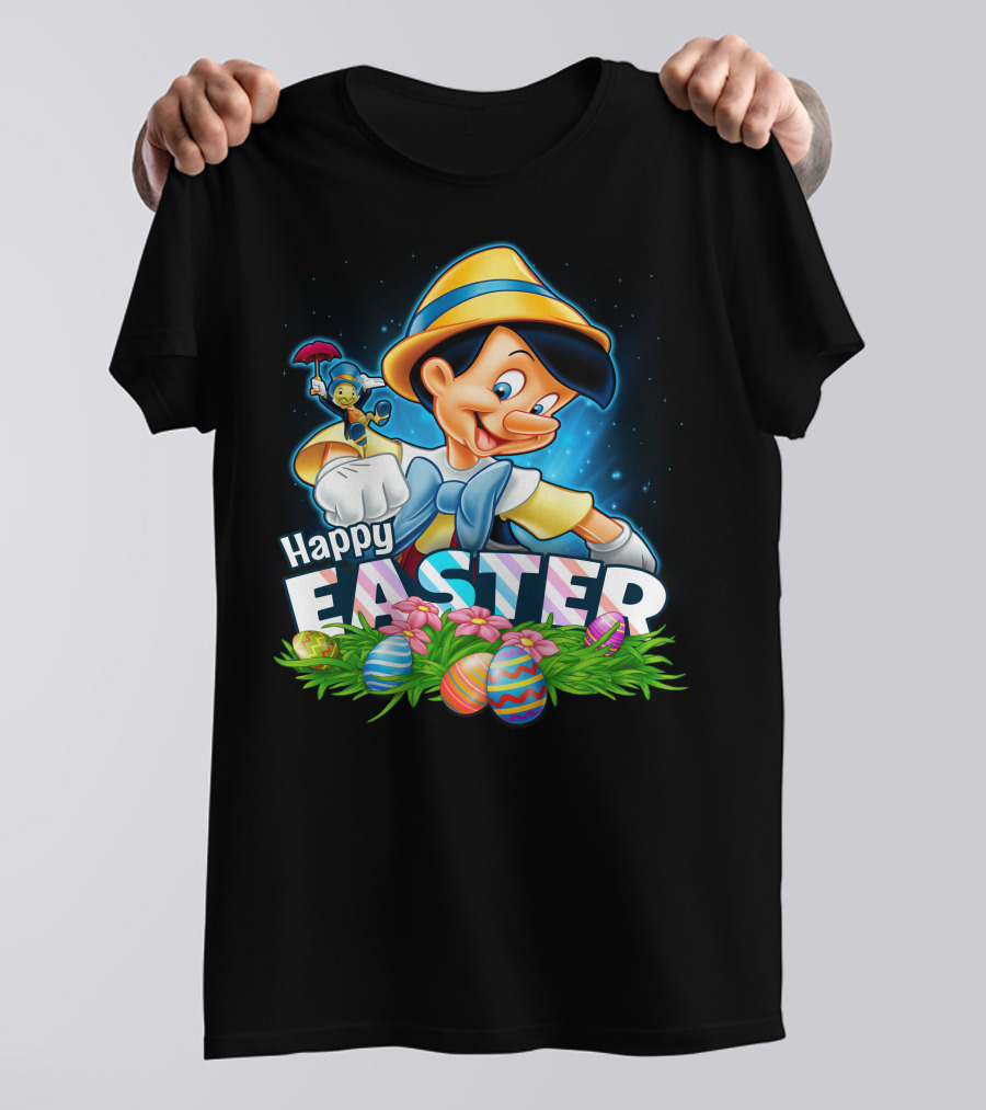 PINOCCHIO Happy Easter Eggs With Jiminy Cricket T-Shirt