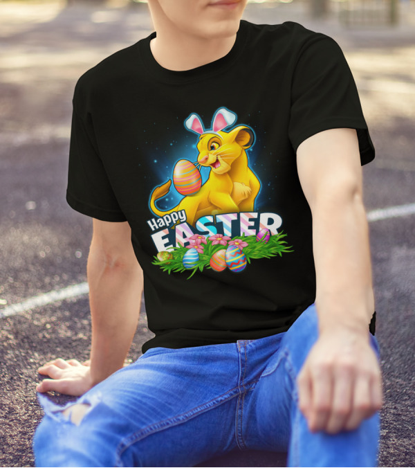 SIMBA Happy Easter Bunny Ears And Colorful Eggs T-Shirt