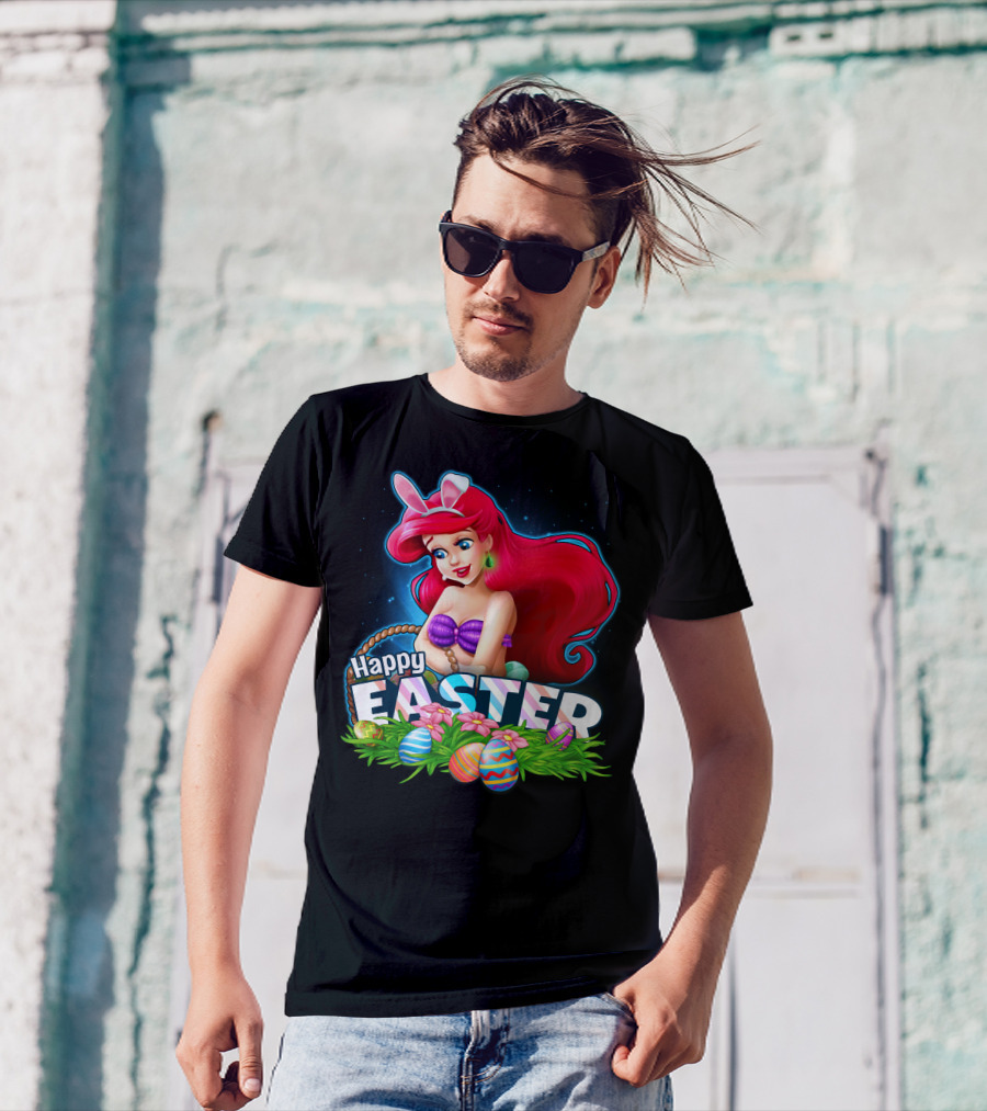 ARIEL Happy Easter Eggs And Bunny Ears T-Shirt