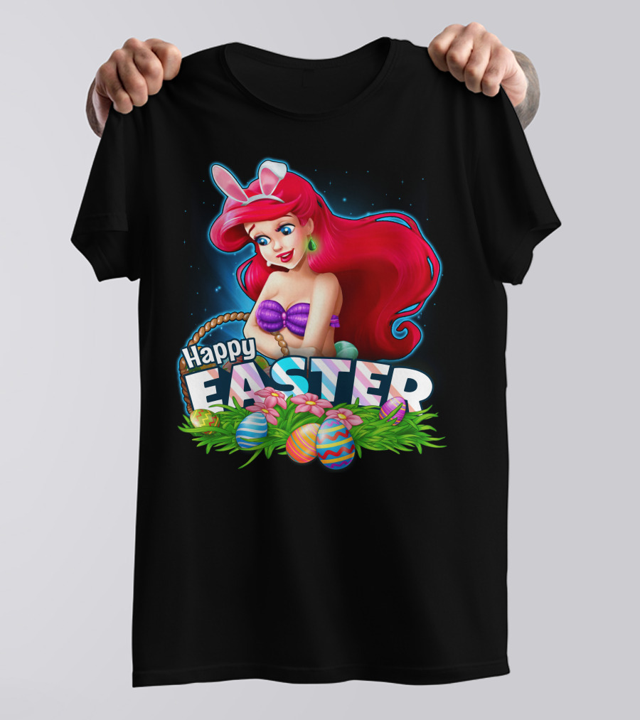 ARIEL Happy Easter Eggs And Bunny Ears T-Shirt