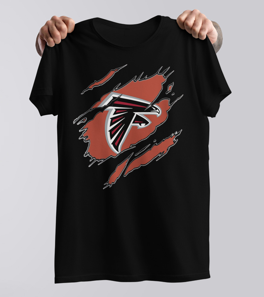 Atlanta Falcons Logo Ripped T-Shirt