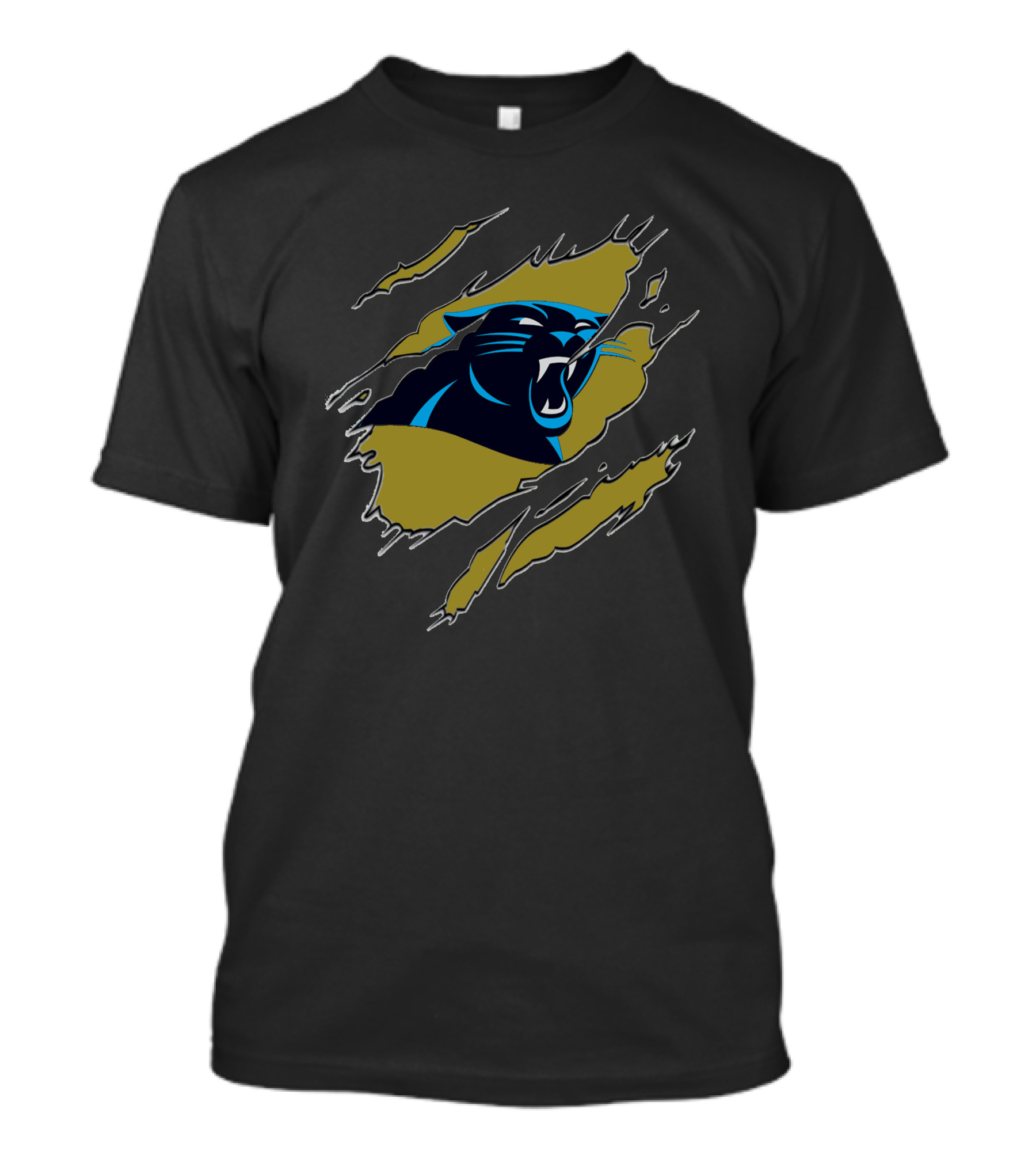 Carolina Panthers Ripped Claw Marks T-Shirt