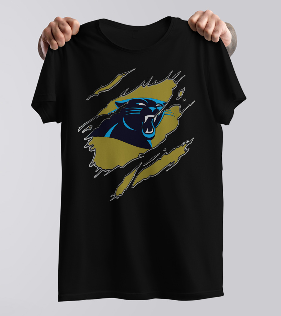 Carolina Panthers Ripped Claw Marks T-Shirt