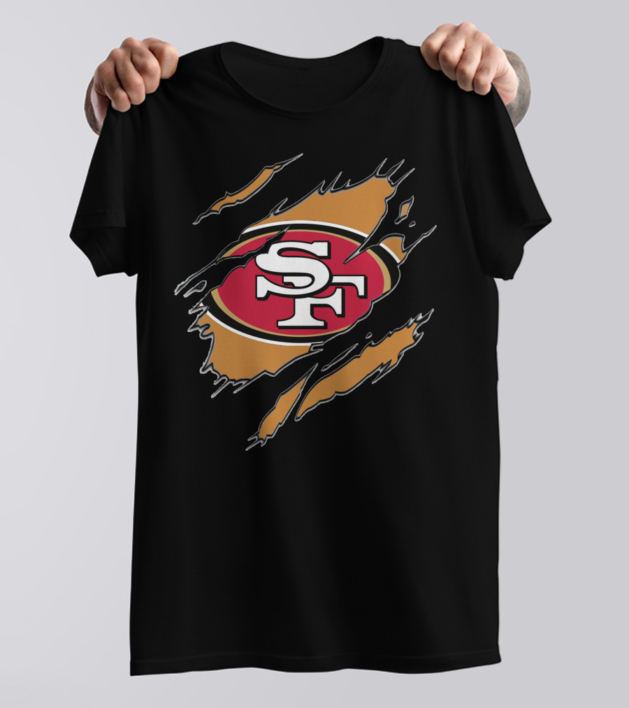 San Francisco 49ers Sf Logo Claw Rip T-Shirt