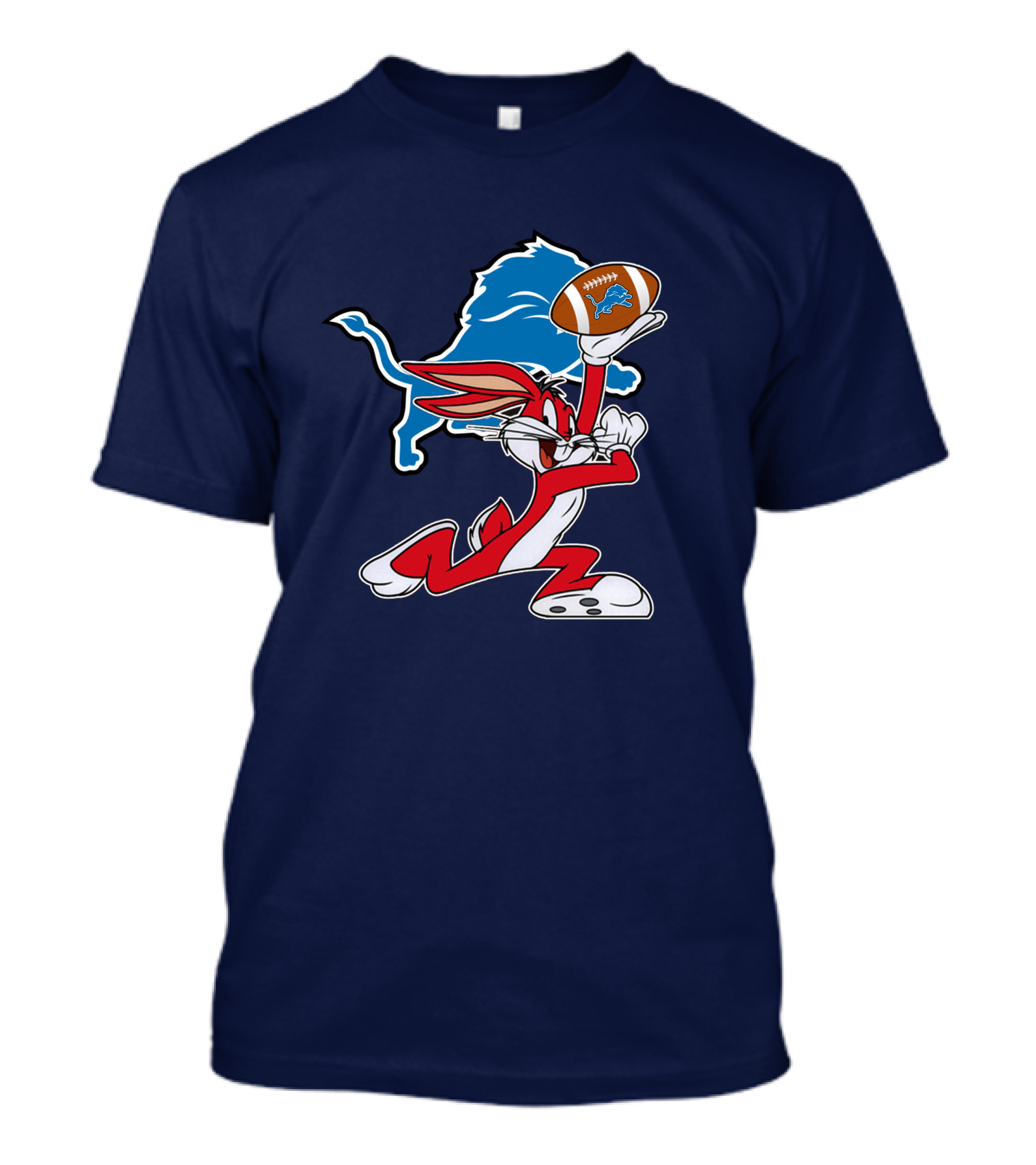 Detroit Lions Bugs Bunny Chiefs Crossover T-Shirt