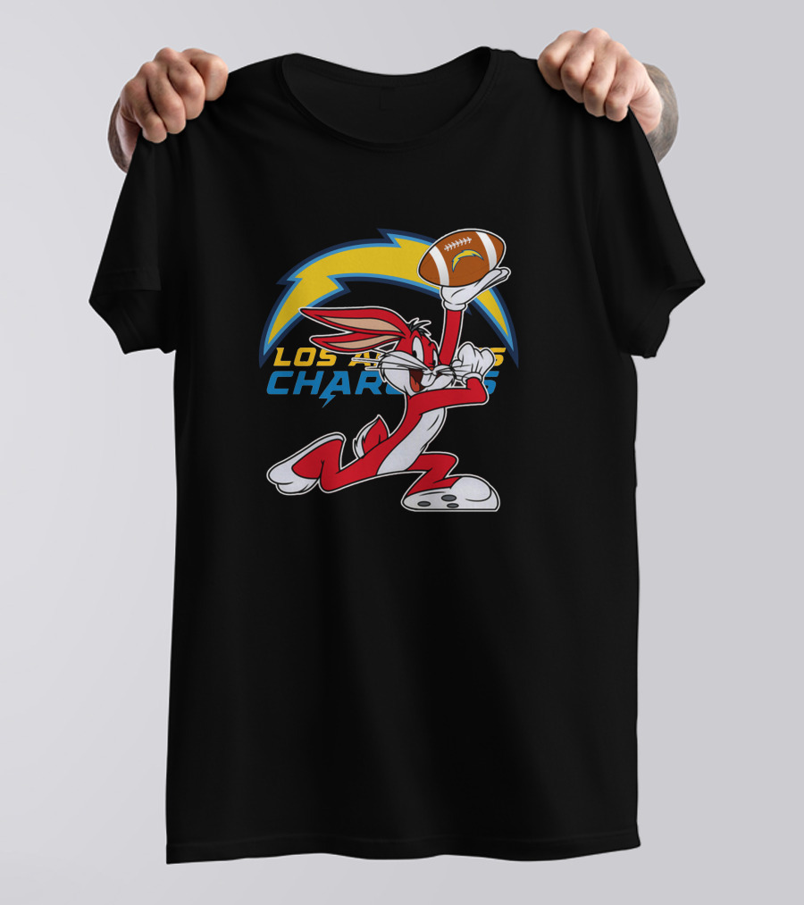 Los Angeles Chargers Bugs Bunny Football T-Shirt