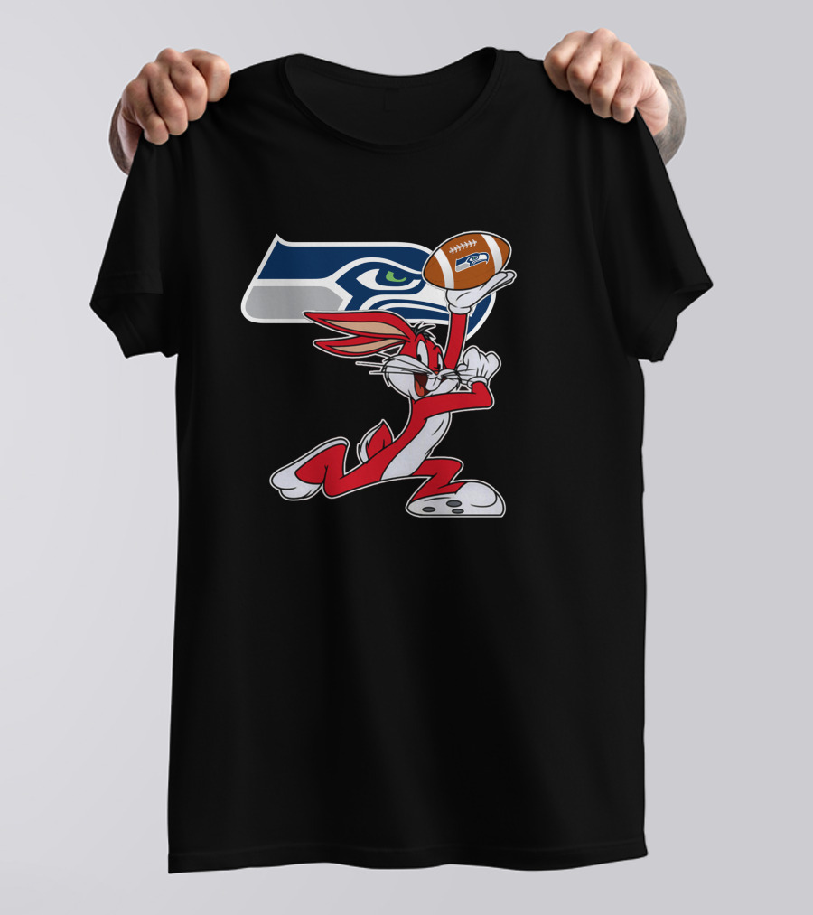 Seattle Seahawks Bunny Football Duel T-Shirt