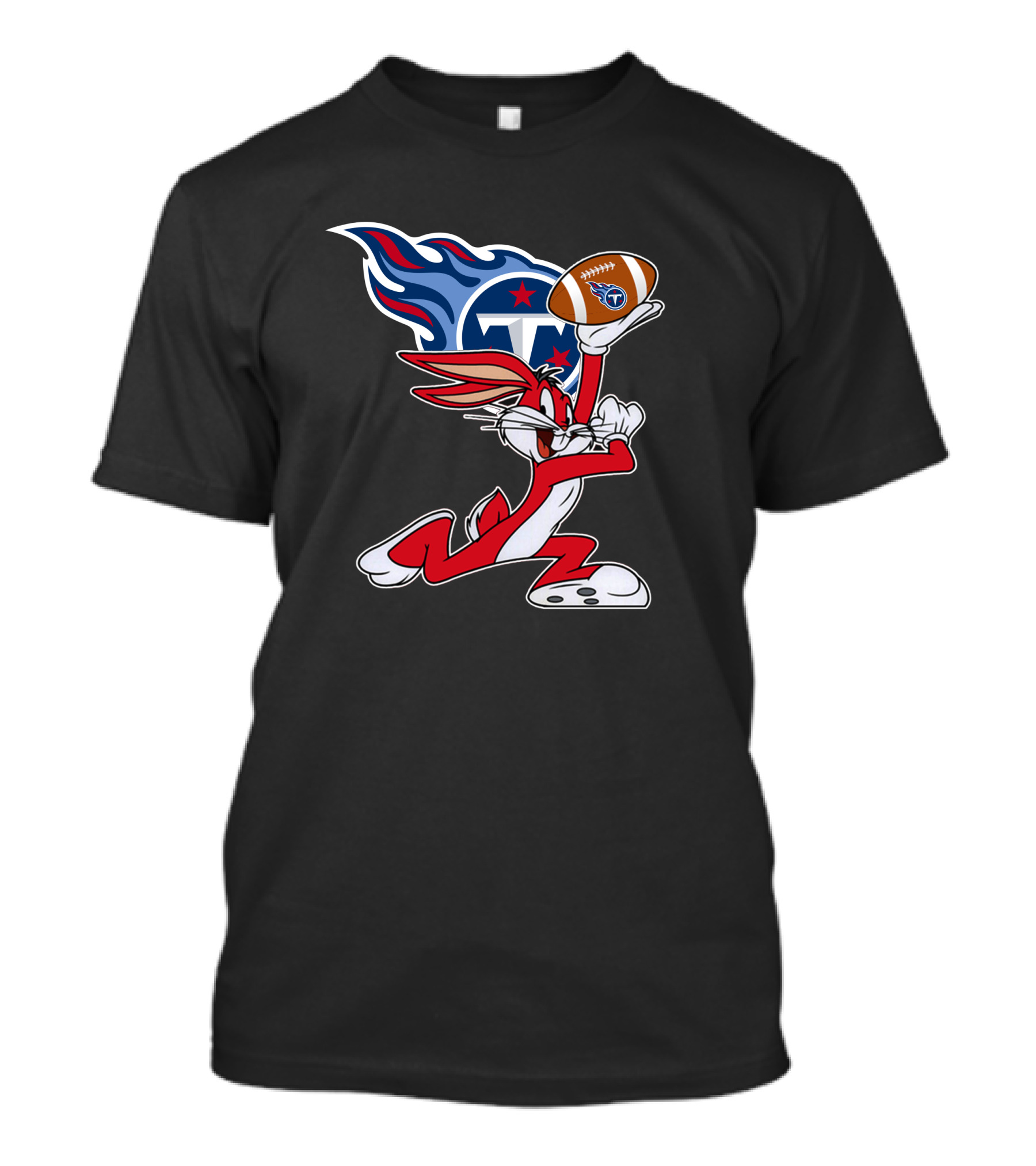 Tennessee Titans Bunny Carrying Football With Titans T-Shirt