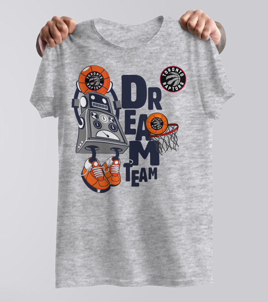 Toronto Raptors Dream Team Robot Basketball Hoops Sneakers T-Shirt