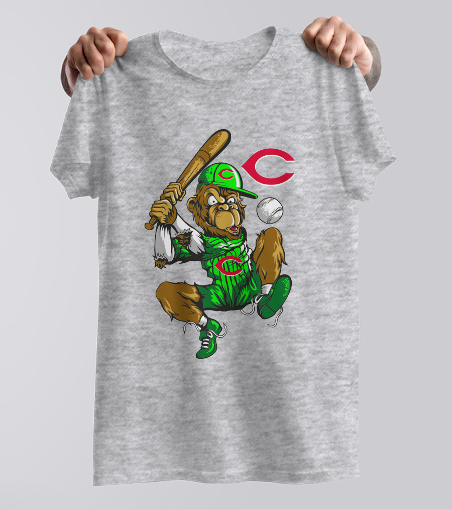 Cincinnati Reds Baseball Gorilla Mascot Home Run T-Shirt