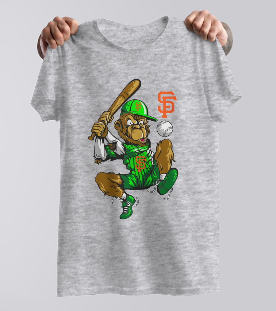 San Francisco Giants Sf Baseball Monkey Home Run T-Shirt