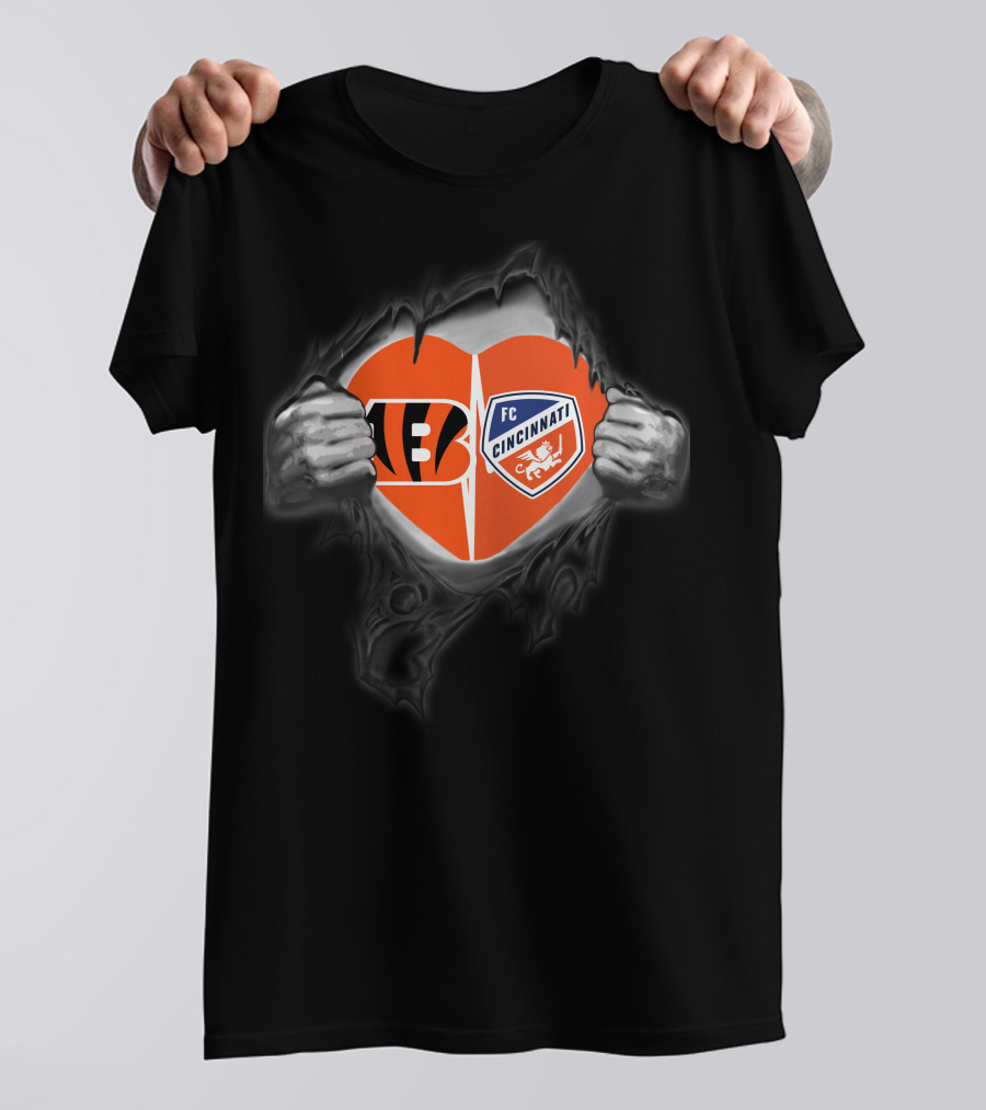 Bengals FC Cincinnati Heart Logo Pride T-Shirt