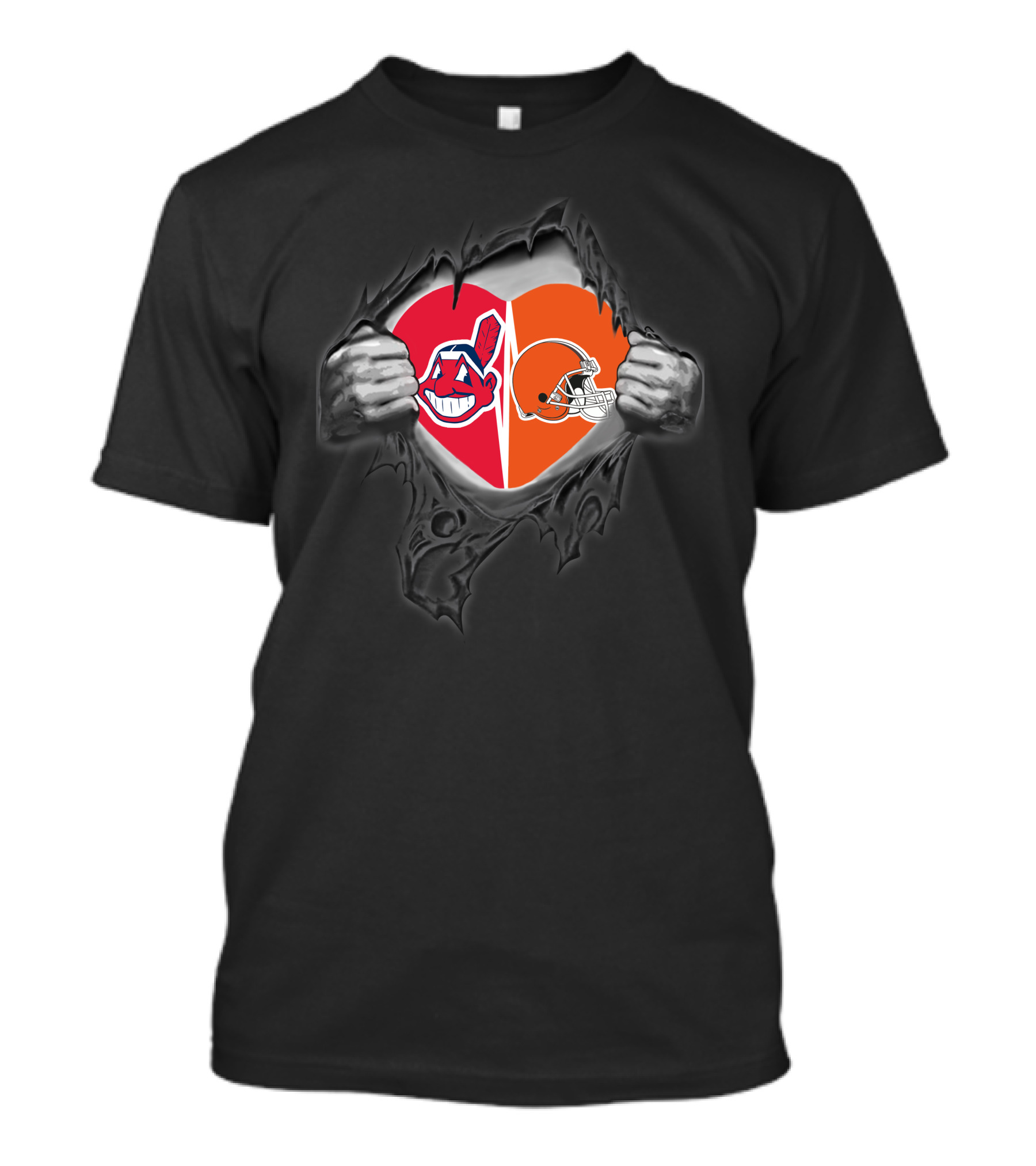 Cleveland Browns Cleveland Indians Heart T-Shirt