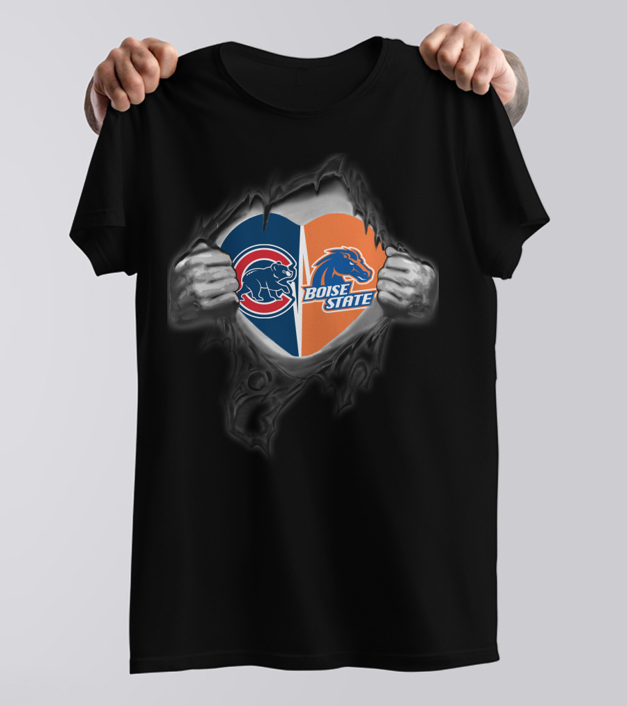 Cubs Boise State Broncos Heart T-Shirt