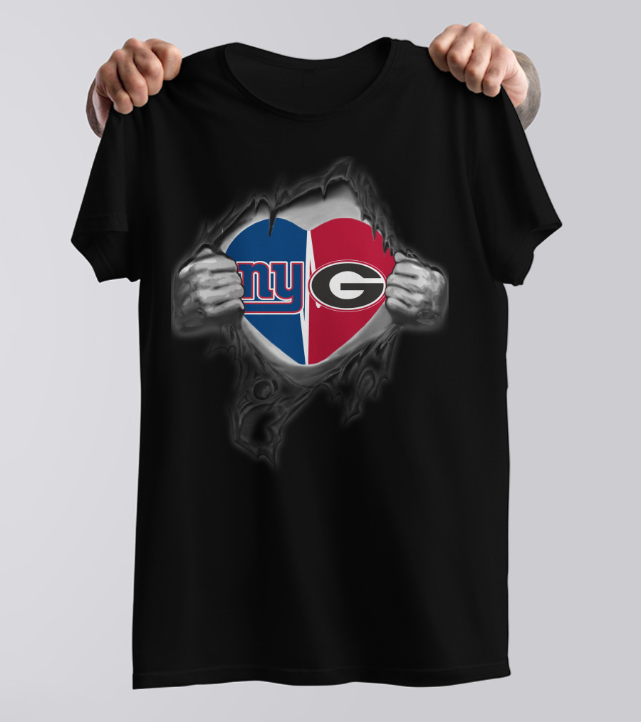 New York Giants Georgia Bulldogs It's In My Heart T-Shirt