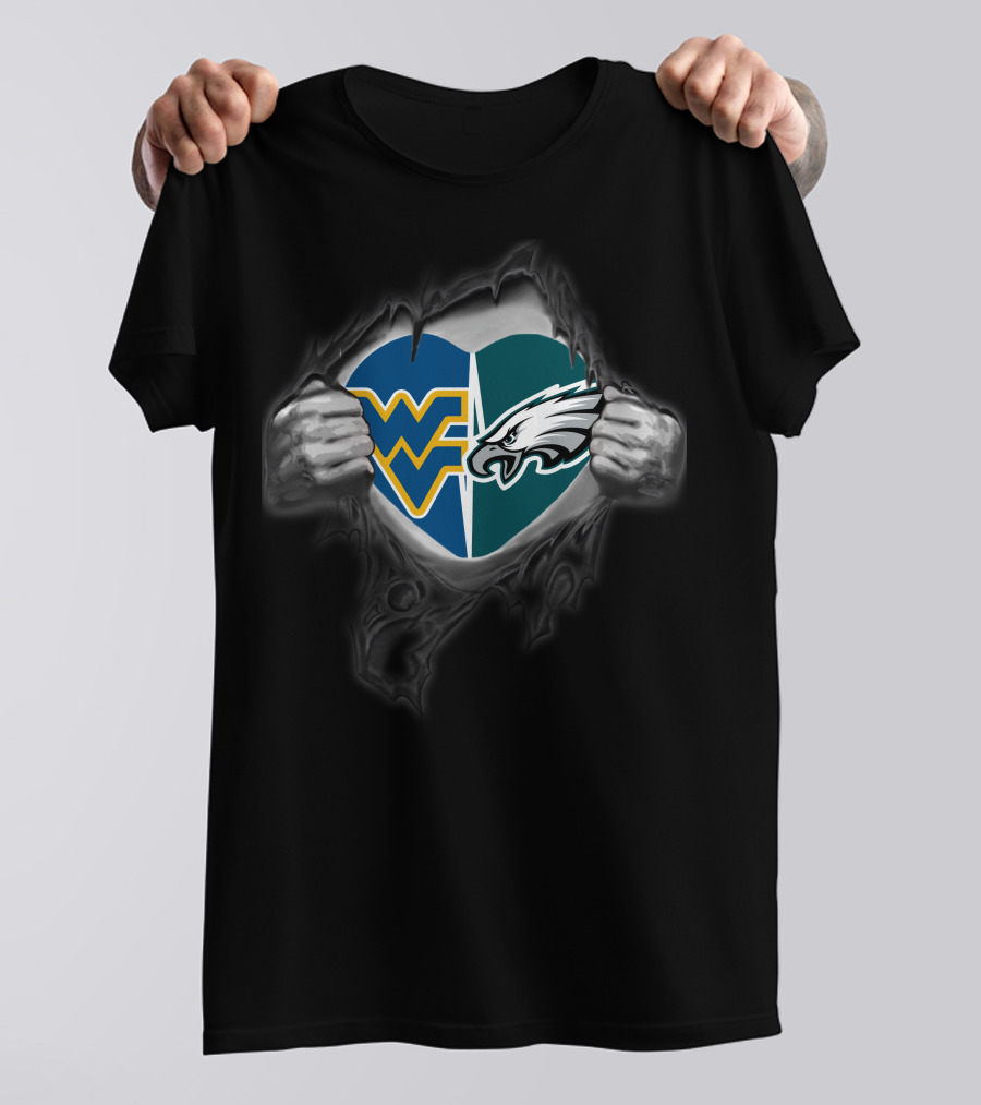 Philadelphia Eagles West Virginia Heart Logo T-Shirt