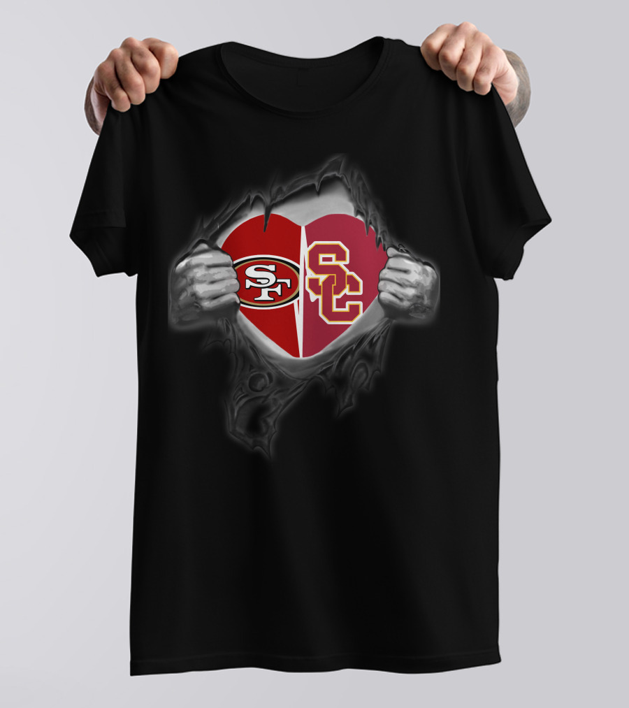 Sf 49ers Usc Trojans Heart Of Loyalty And Passion T-Shirt