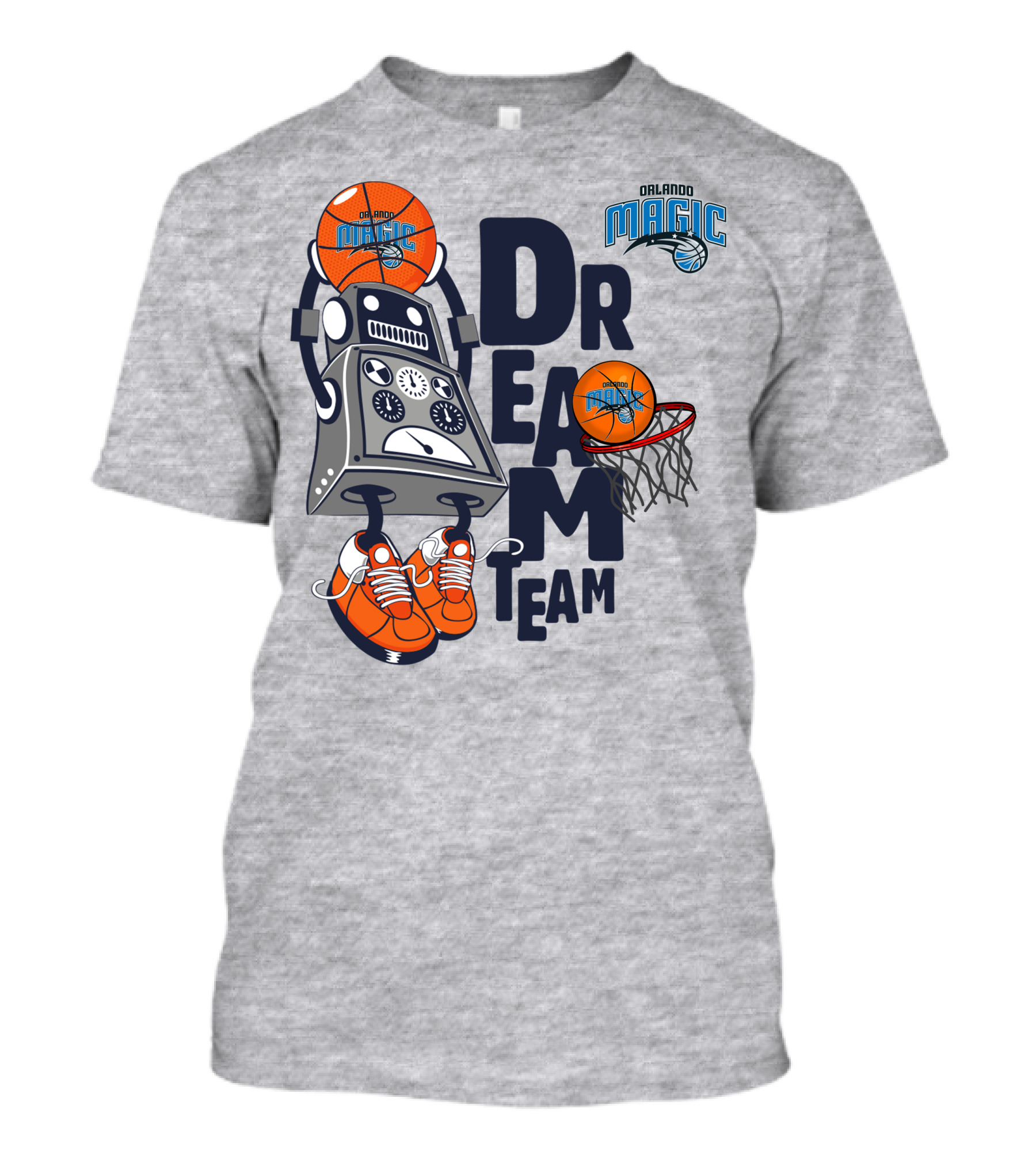 Orlando Magic Basketball Dream Team Robot Sneakers Basketball Hoop T-Shirt