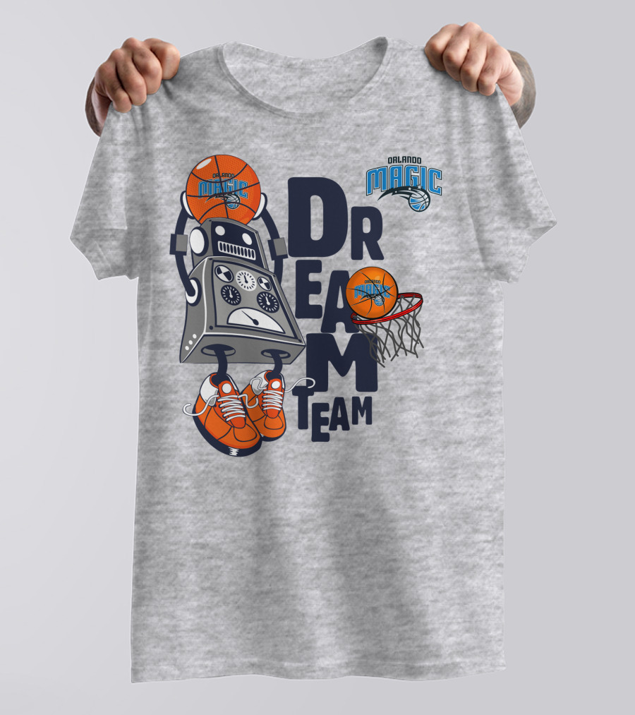 Orlando Magic Basketball Dream Team Robot Sneakers Basketball Hoop T-Shirt