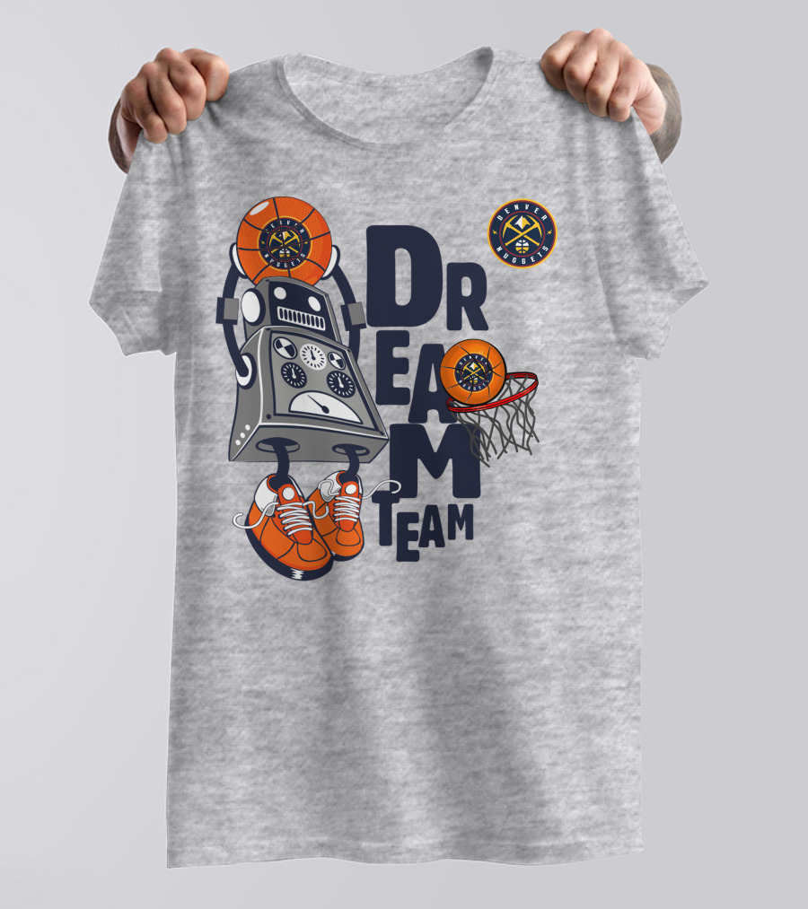 Denver Nuggets Dream Team Robot Basketball Hoops T-Shirt
