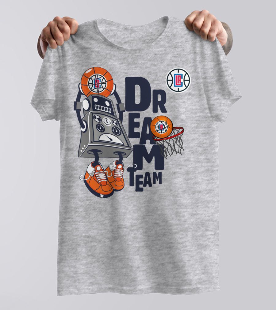 Los Angeles Clippers Dream Team Robot Basketball Fantasy T-Shirt