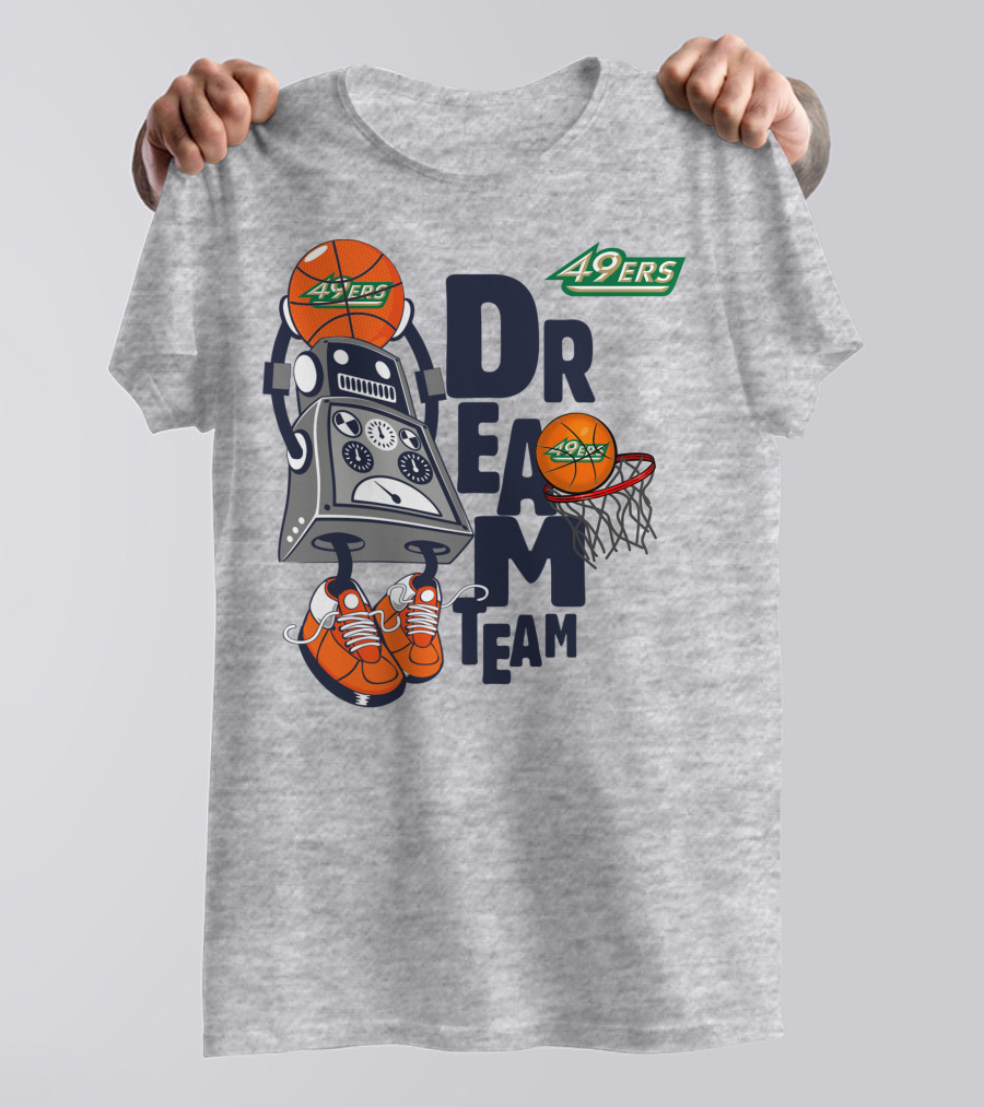 Charlotte 49ers Basketball Robot Dream Team T-Shirt