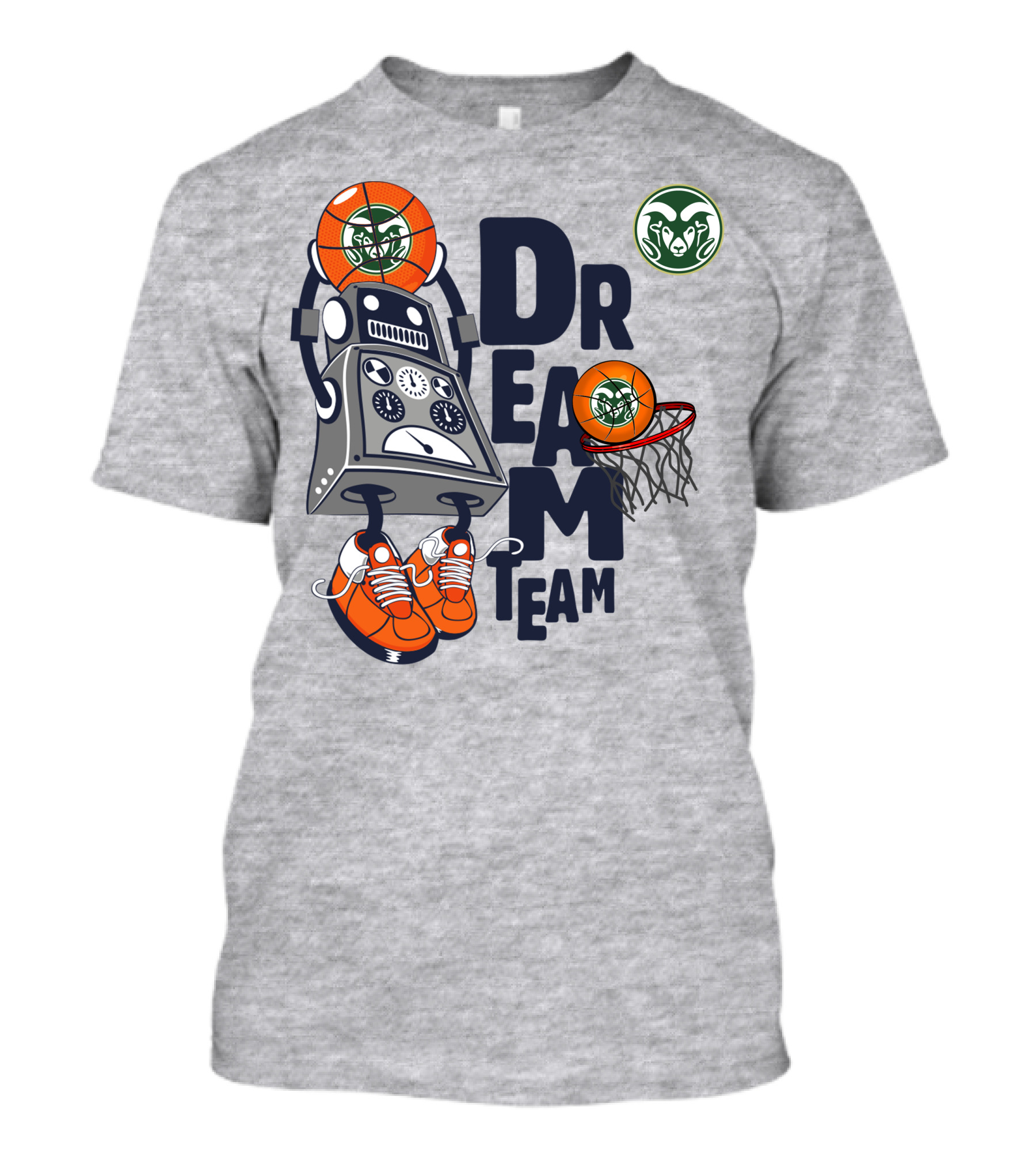 Colorado State Rams Dream Team Robot Basketball T-Shirt