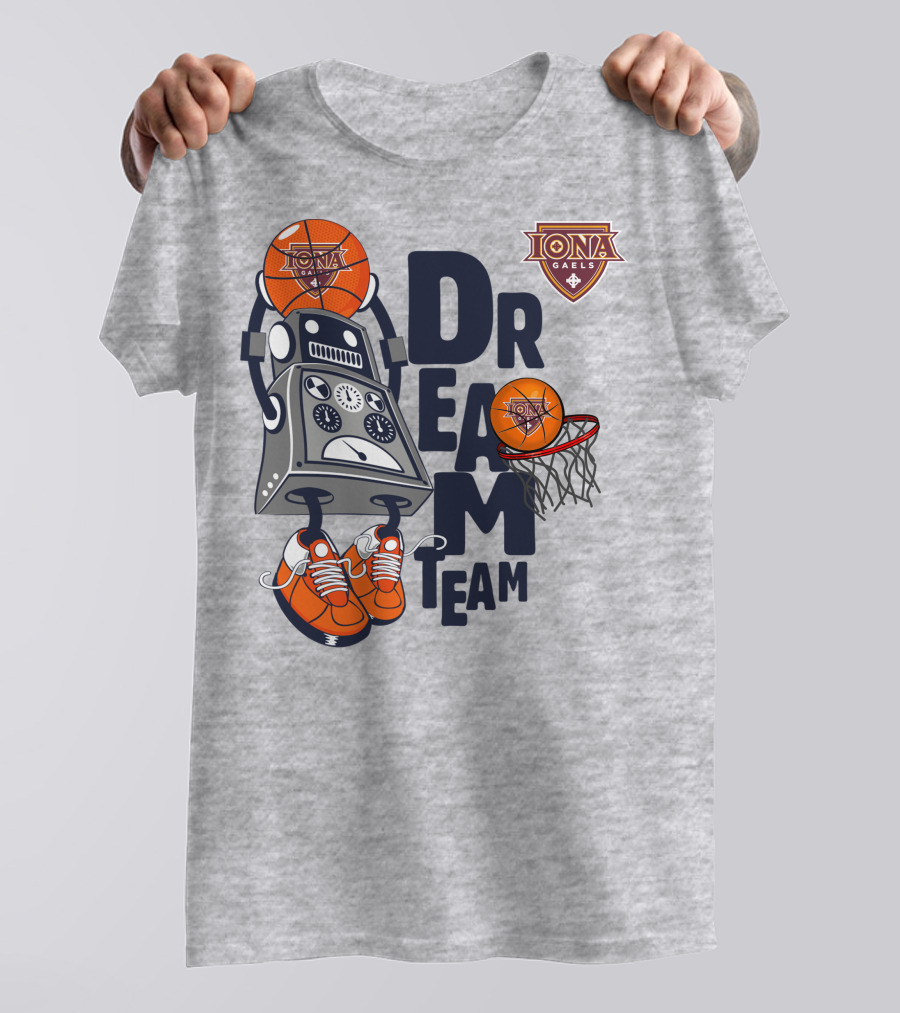 Iona Gaels Dream Team Robot Basketball Theme T-Shirt