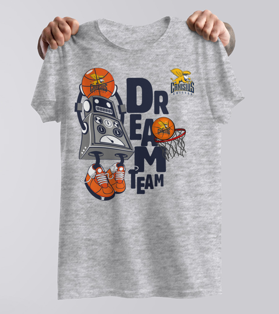 Canisius College Dream Team Basketball Robot Sneakers T-Shirt