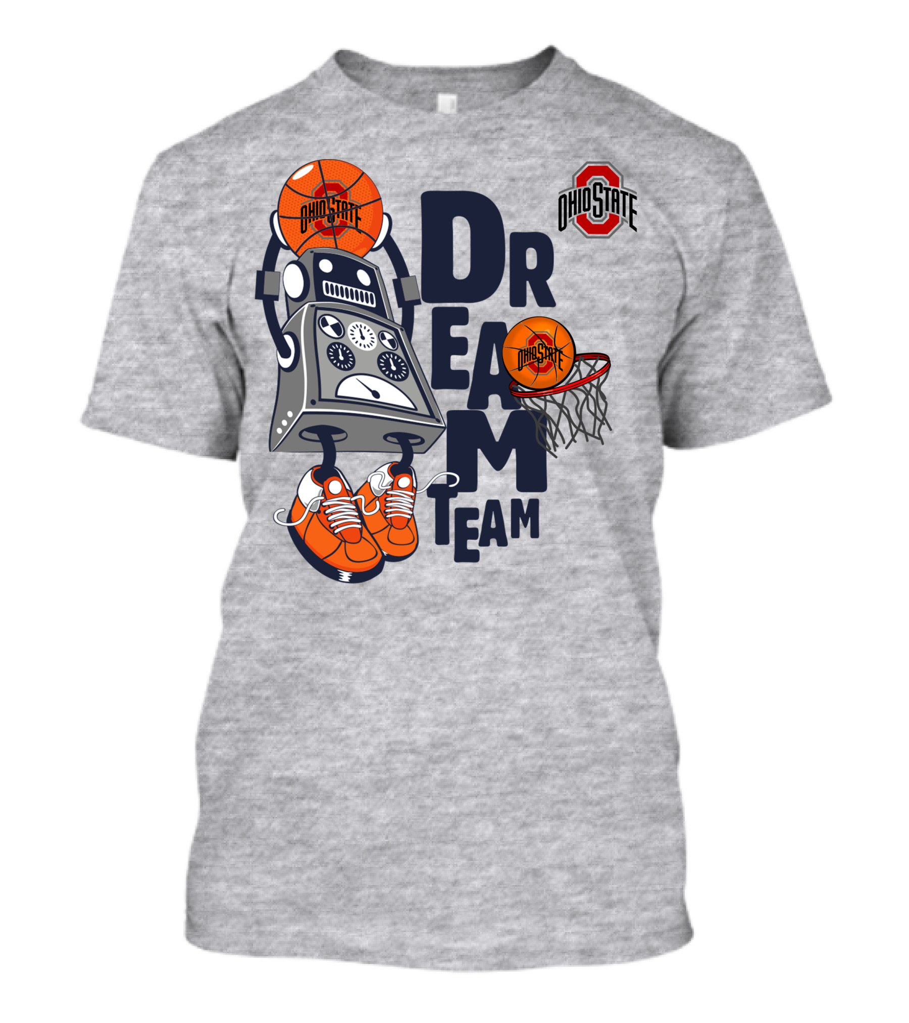 Ohio State Dream Team Robot Basketball Sports T-Shirt