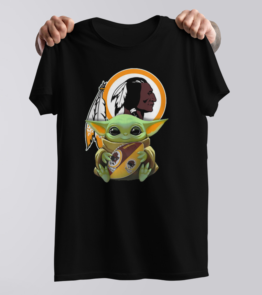 Washington Redskins Baby Yoda Football Team T-Shirt