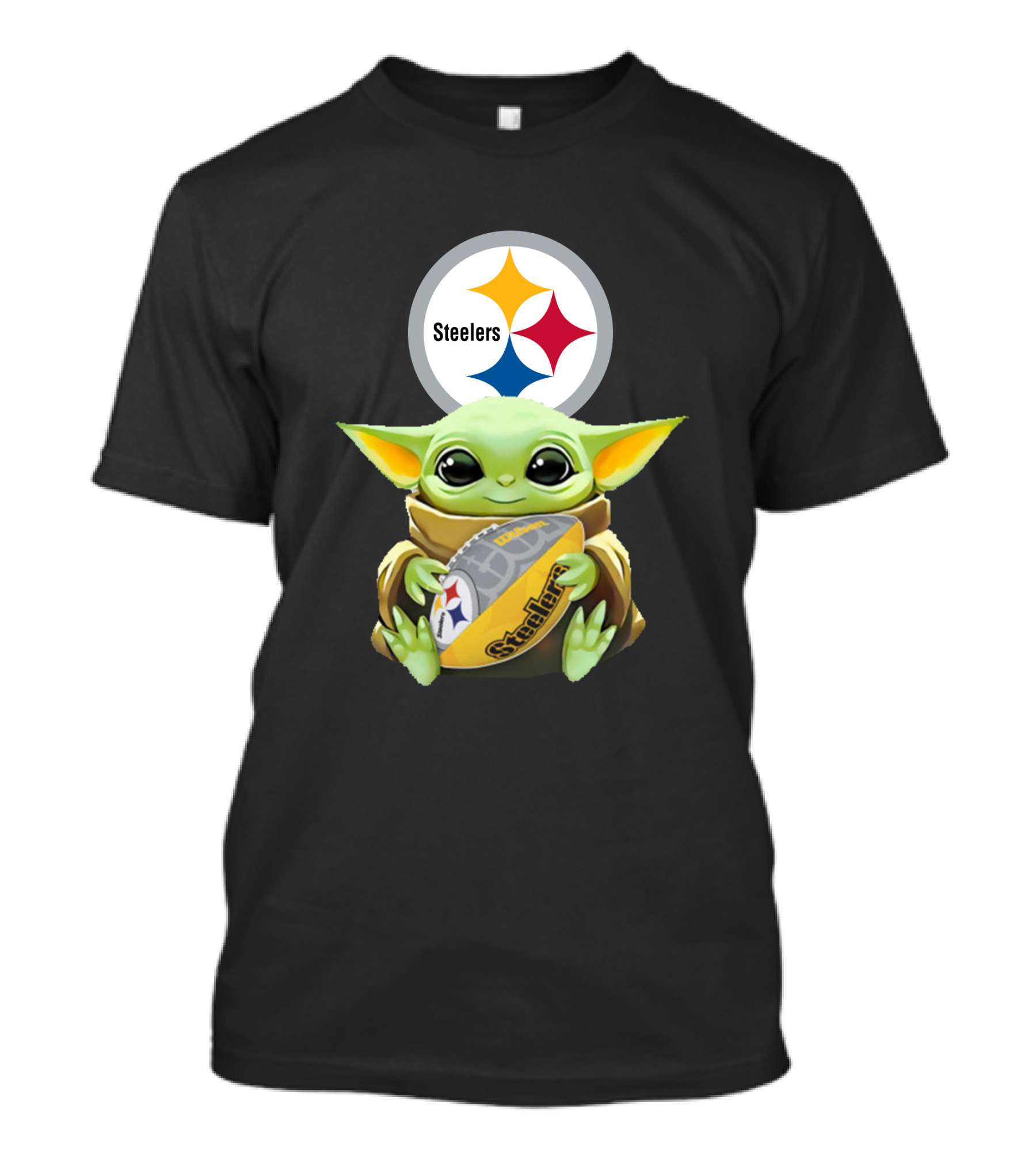 Pittsburgh Steelers Baby Yoda Football Fan T-Shirt