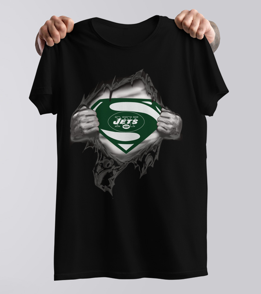 New York Jets Superman Logo Icon Burst T-Shirt