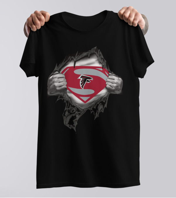 Atlanta Falcons Super Logo Emblem Tear T-Shirt