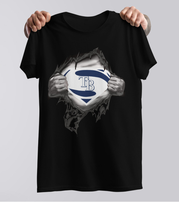 Tampa Bay Rays TB Super Man Logo Reveal T-Shirt
