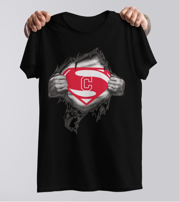 Cleveland Indians Superman Logo Mashup T-Shirt