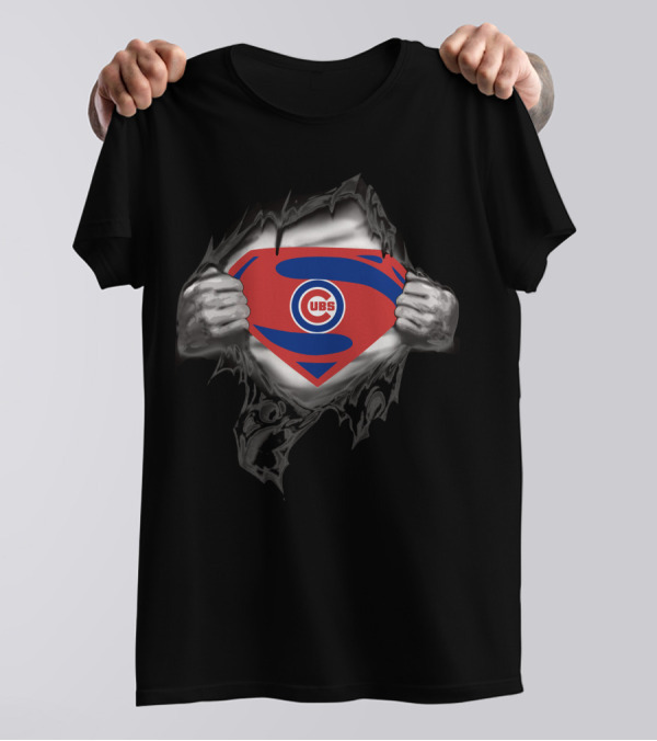 Chicago Cubs Superman Logo Tear Away T-Shirt