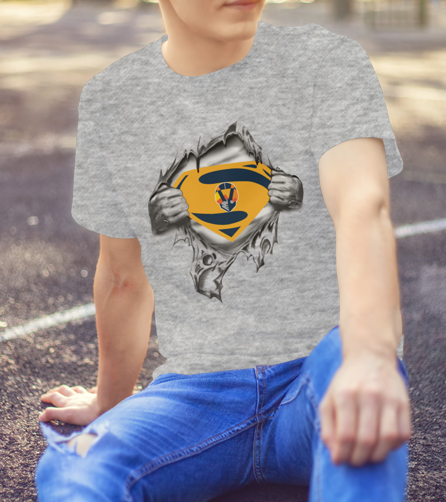 Las Vegas Aviators Superman Logo Rip T-Shirt