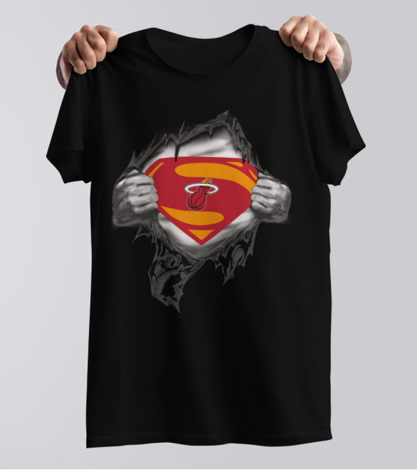Miami Heat Superman Logo Transformation T-Shirt