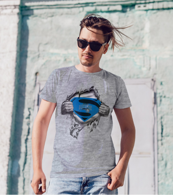 Superman Rip Open Shirt Orlando Magic Basketball T-Shirt