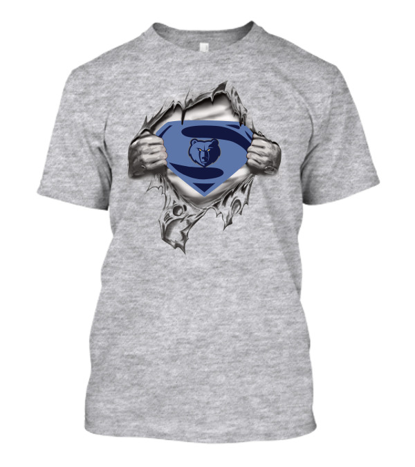Memphis Grizzlies Superman Logo Sports Mashup T-Shirt